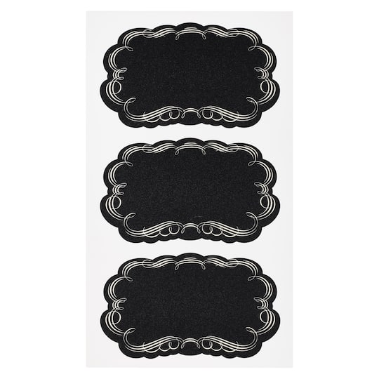 12 Packs: 9 ct. (108 total) Black Chalkboard Bubble Labels by Recollections™